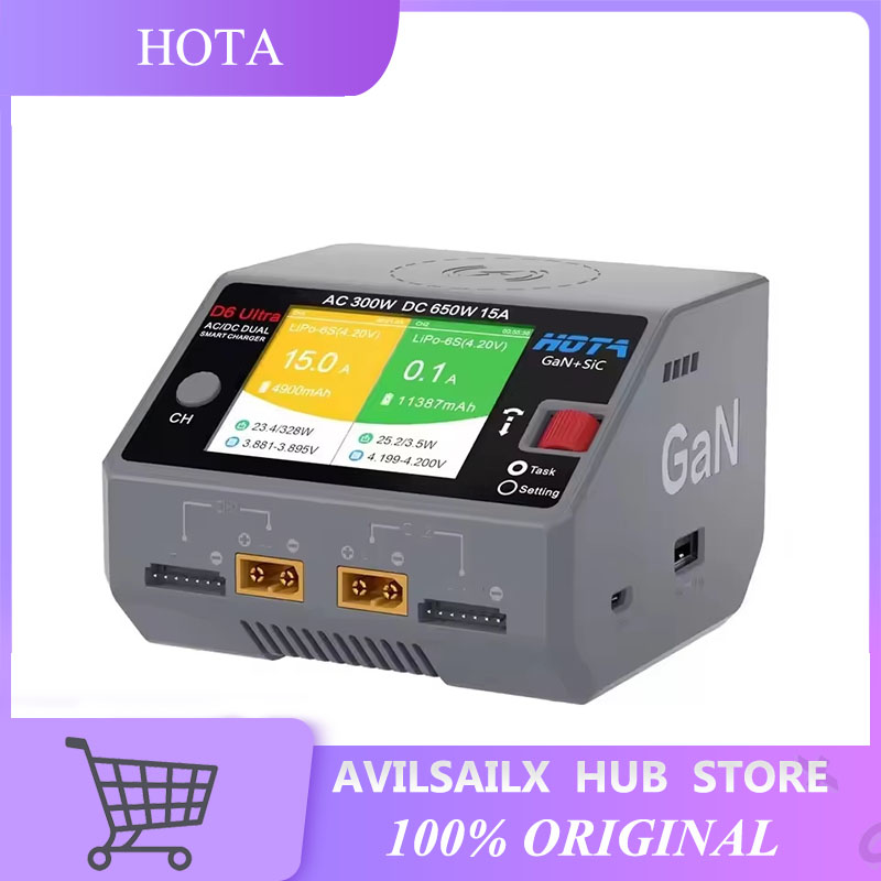 HOTA D6 Ultra GaN+SiC Dual Cha - đánh giá và giá Balance Charger Rc