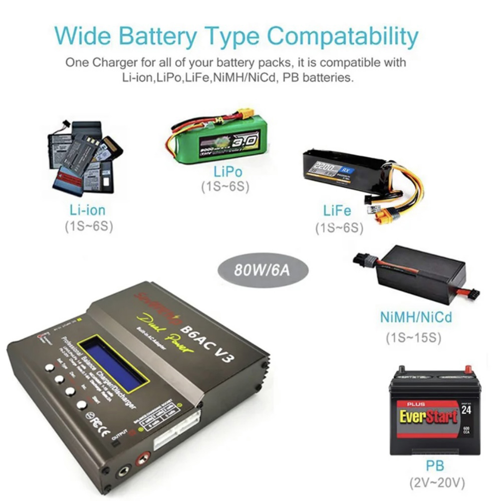 80W IMAX B6AC V3 Balance Charg - đánh giá và giá Balance Charger Rc