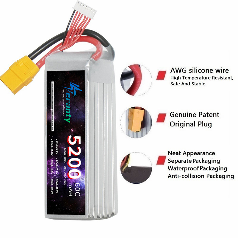 TERANTY 6S 5200mAh Lipo Batter - đánh giá và giá Lipo Battery 6S
