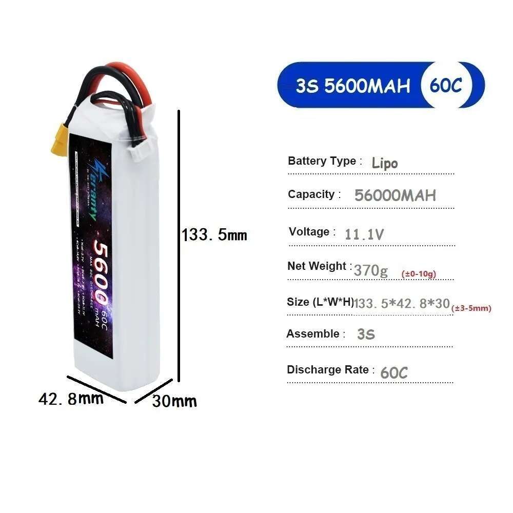 TERANTY 5600MAH 60C 2S 3S 4S 6 - đánh giá và giá Lipo Battery 6S
