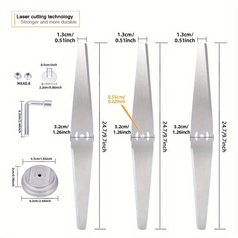 3 Pieces of 9.7-Inch Straight  - đánh giá và giá 5 Inch Propeller