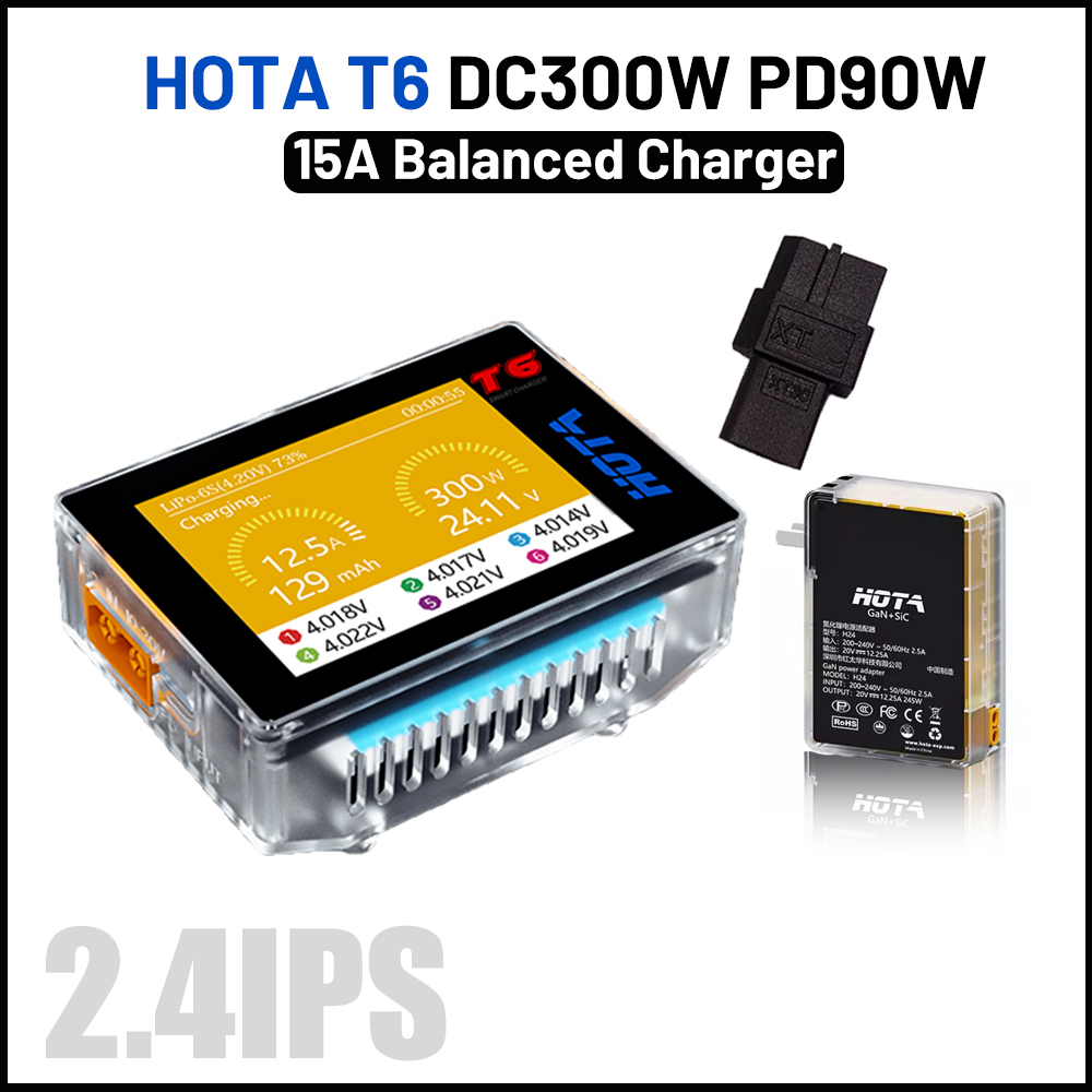 HOTA T6 300W Intelligent Charg - đánh giá và giá Balance Charger Rc
