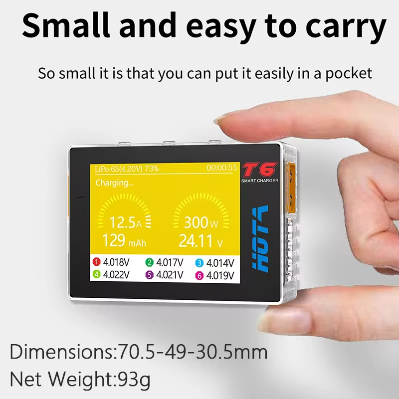 HOTA T6 300W Intelligent Charg - đánh giá và giá Balance Charger Rc