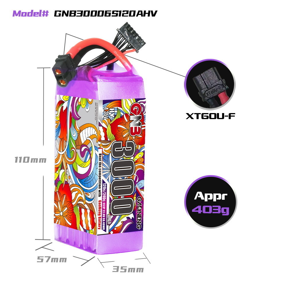 GNB Lipo Battery 6S 22.8V 3000 - đánh giá và giá Lipo Battery 6S