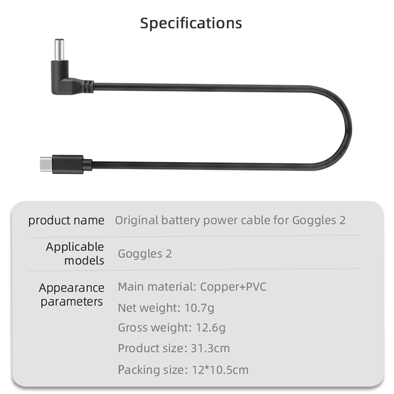 Original Glasses Battery Cable - đánh giá và giá Dji Goggles
