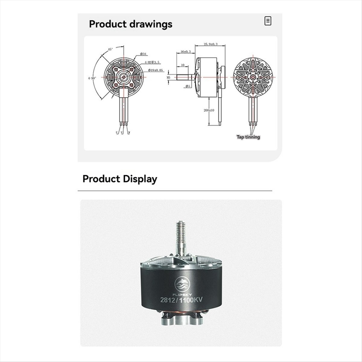 【Motor Parts】 2812 1100KV Brus - đánh giá và giá Rc Drone
